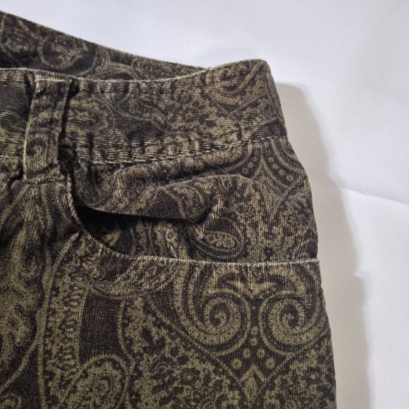Jeanne Pierre Vintage Y2K Boho Hippie Festival Flared Paisley Corduroy Velvet - Picture 11 of 15